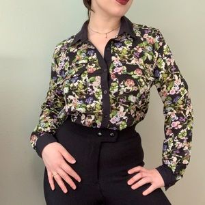 Urban Outfitters Floral Long Sleeve Blouse